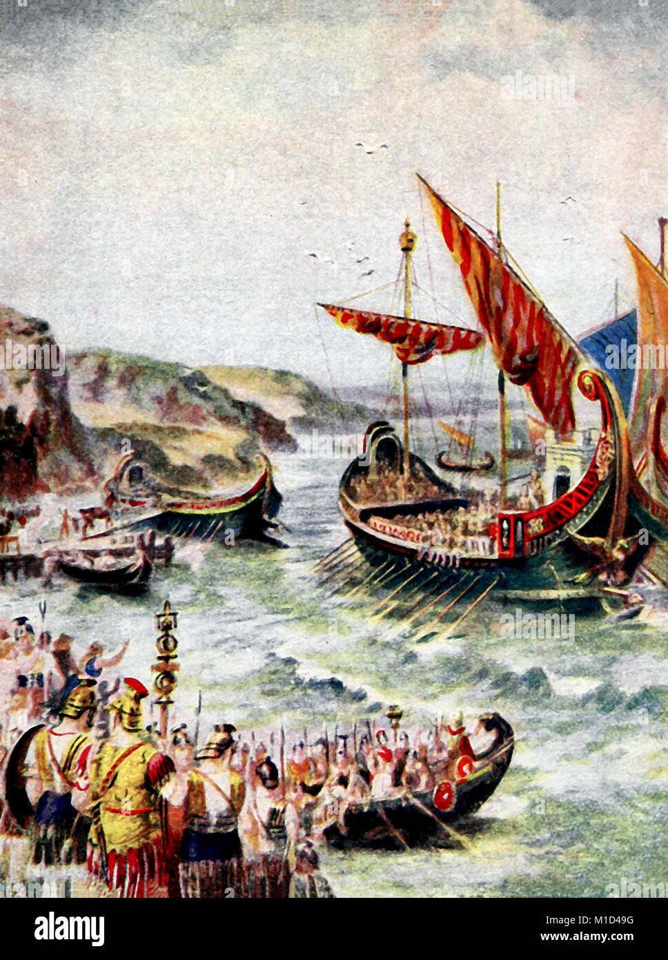 Le départ des Romains de la Grande-Bretagne en 410 Banque D'Images