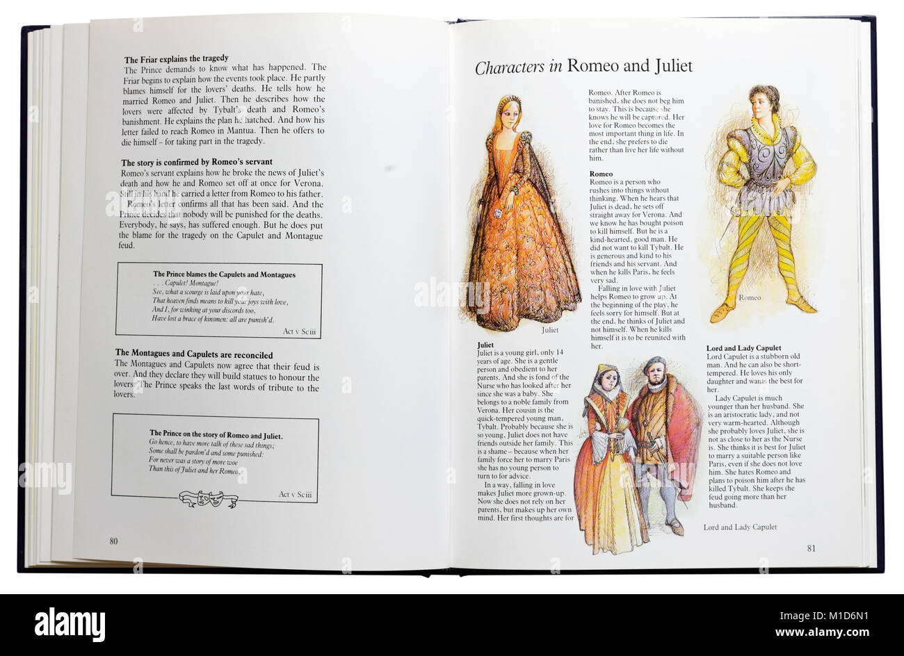 Un livre illustré de pièces de Shakespeare à ouvrir les personnages de
