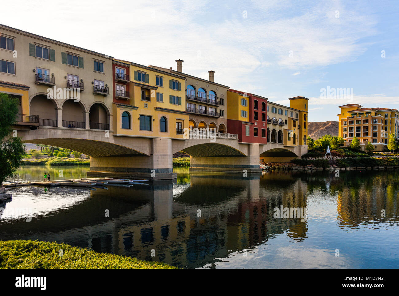 Lake Las Vegas real estate et le paysage. Banque D'Images