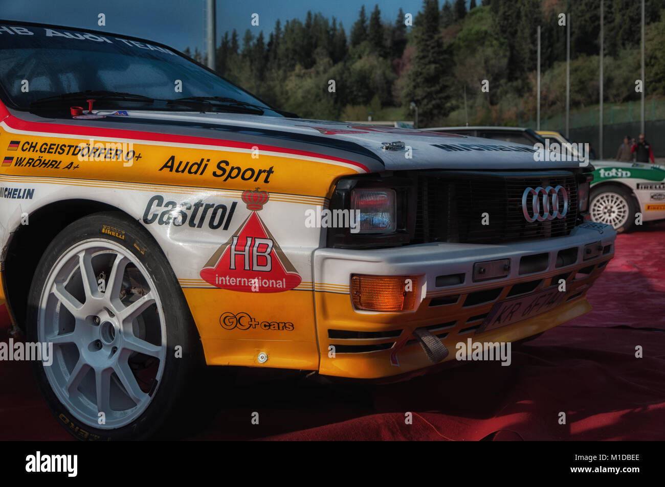 SANMARINO, SANMARINO - OTT 21, 2017 : AUDI quattro 1983 rallye de voitures de course anciennes dans la légende 2017 la célèbre course historique de Saint-Marin Banque D'Images