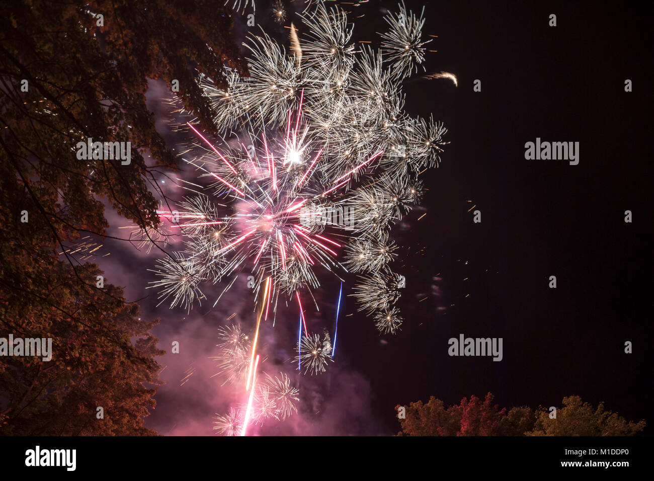 Port Huron Township, Michigan - une maison d'artifice. Banque D'Images