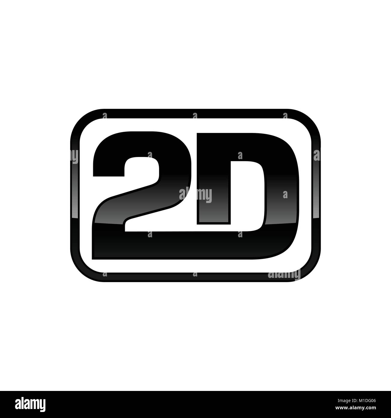 Encadré 2D Mark logo Vector Graphic Design Illustration de Vecteur