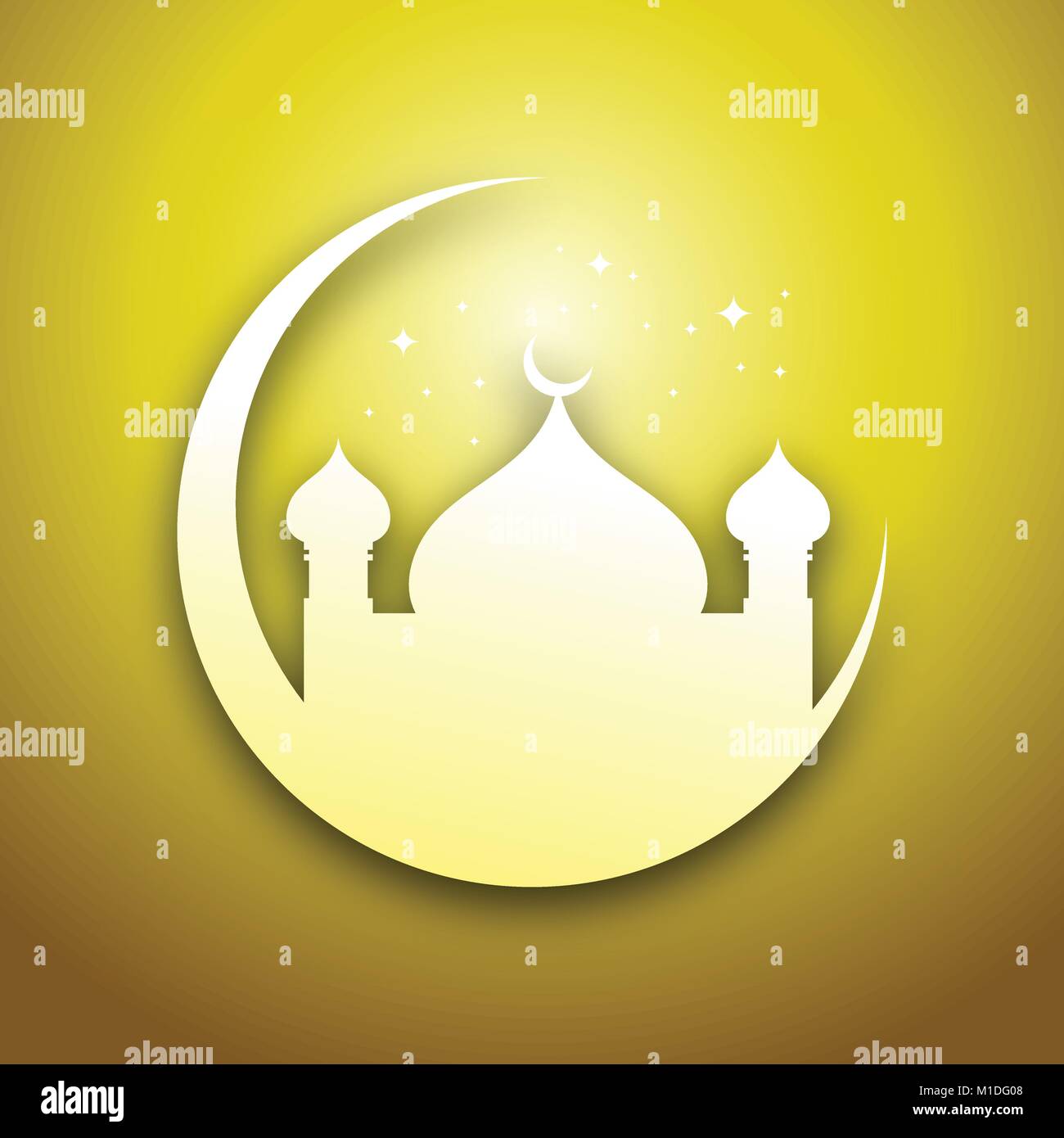 Golden Eid Mubarak Vector Graphic Design Premium Illustration de Vecteur