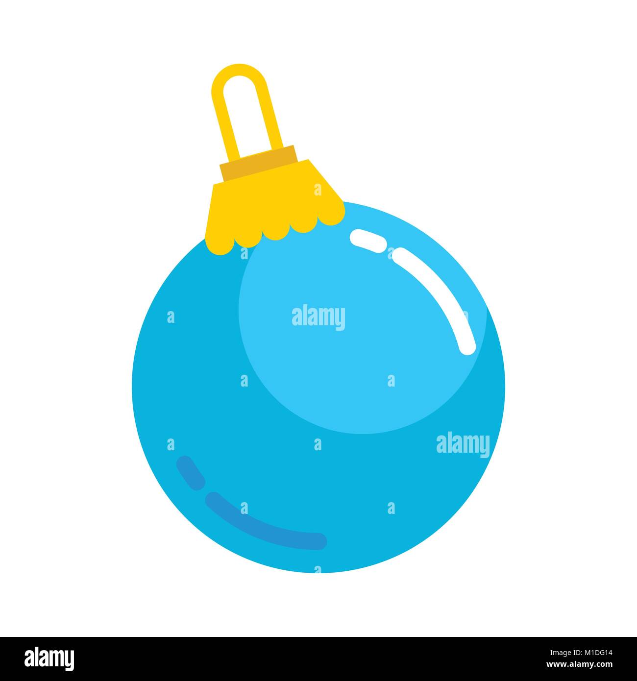 Blue Christmas ball Vector Graphic Design Illustration Symbole signe Illustration de Vecteur