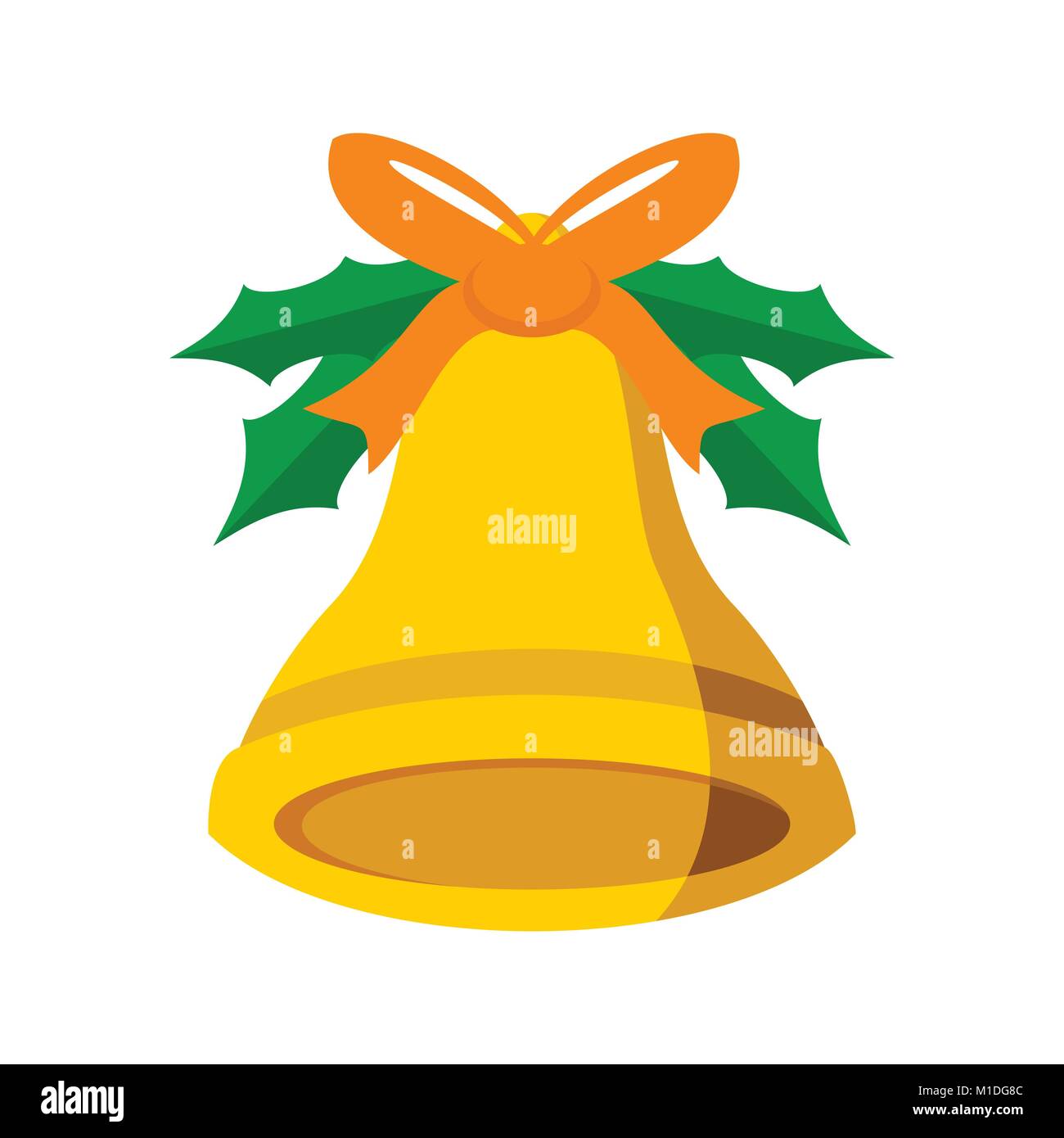 Jingle Bell ruban orange Vector Graphic Design Illustration Symbole signe Illustration de Vecteur