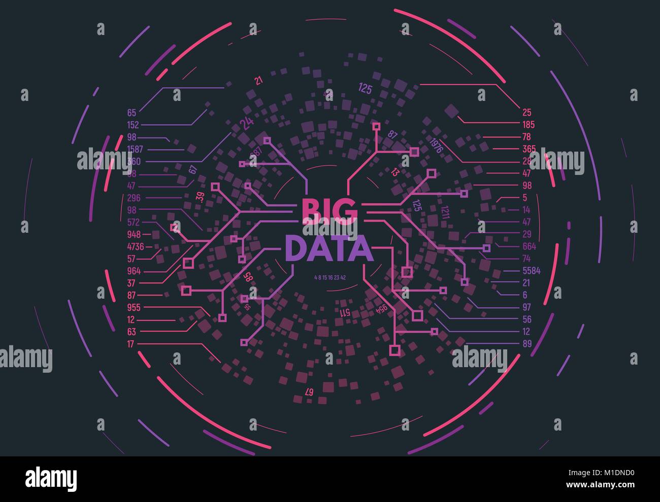 Concept de big data Illustration de Vecteur