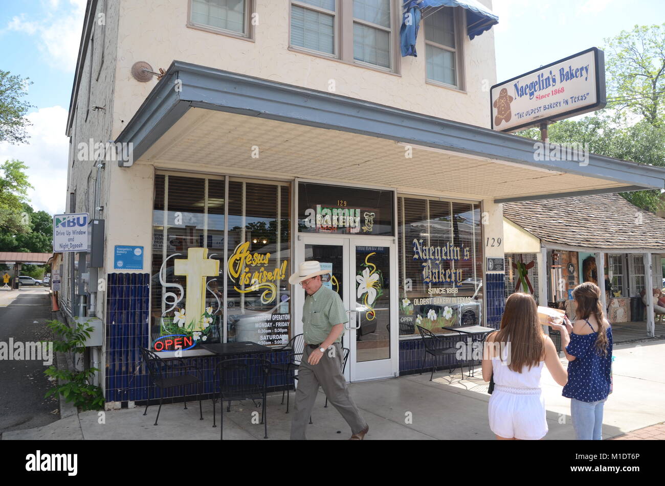 Naegelin's Bakery new Braunfels, Texas, la plus ancienne boulangerie en France Banque D'Images