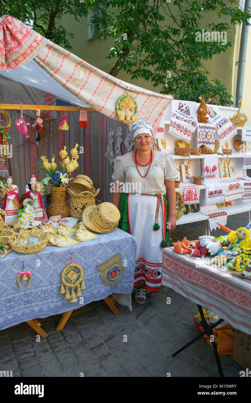 Festival international des arts "Slavianski bazar à Vitebsk - 2016 ". Rue de la ville des festivals. Banque D'Images