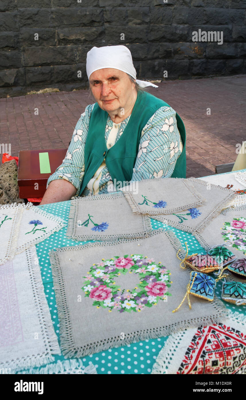 Festival international des arts "Slavianski bazar à Vitebsk - 2016 ". Rue de la ville des festivals. Banque D'Images