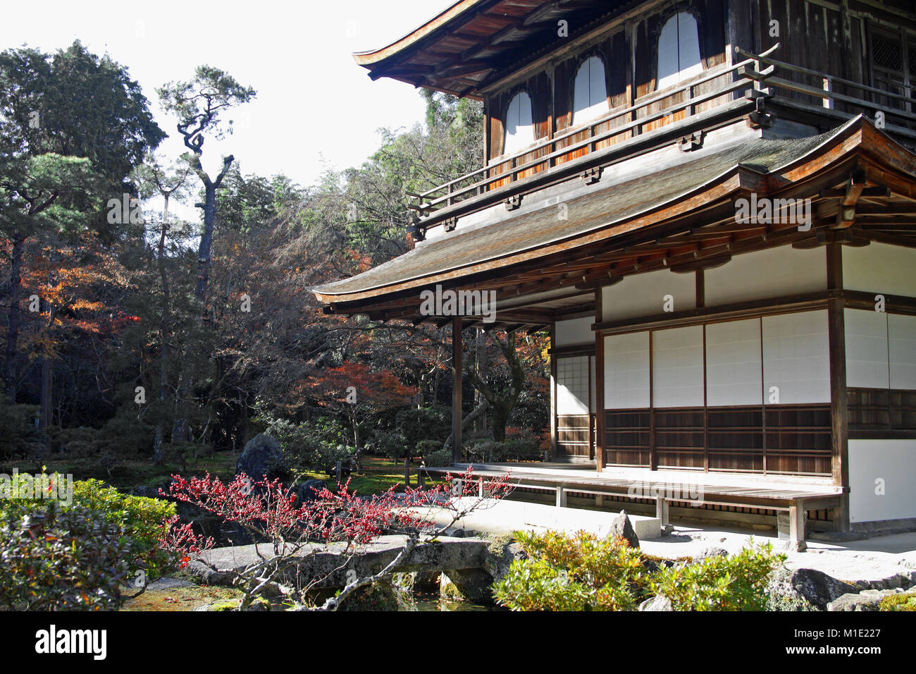 Ginkaku-ji (Temple du pavillon d'argent) ou Jishō-ji, Kyoto, Honshu, Japan Banque D'Images