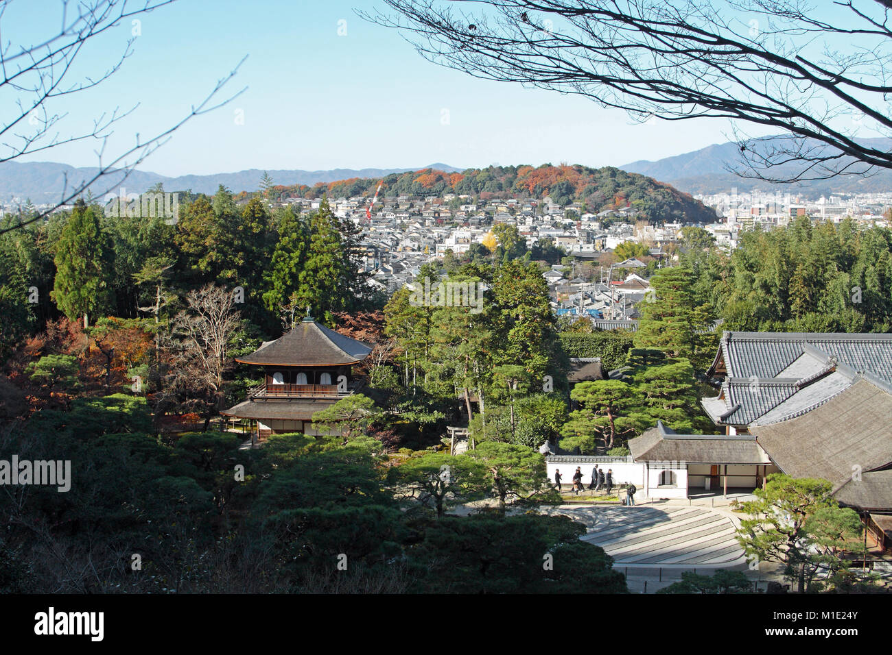 Ginkaku-ji (Temple du pavillon d'argent) ou Jishō-ji, Kyoto, Honshu, Japan Banque D'Images