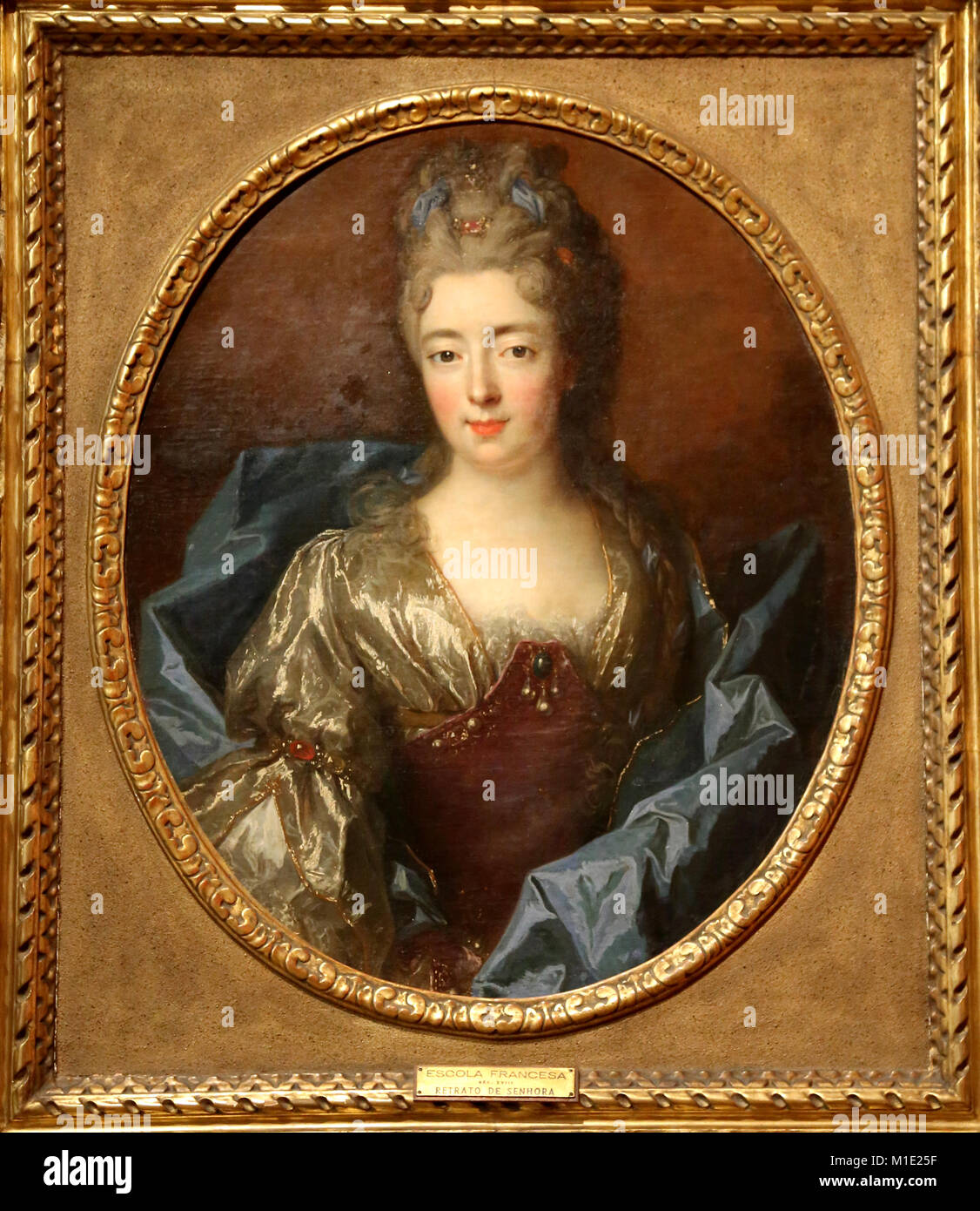 Portrait d'Anne Geneviève de Lévis, duchesse de Rohan (1673-1727) par Nicolas de Larguilliere. Huile sur toile c. 1695. Banque D'Images