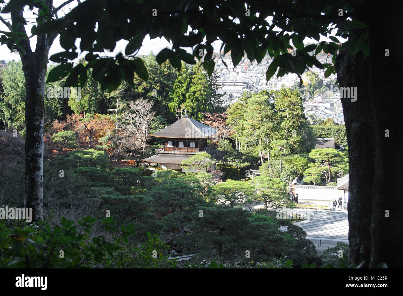 Ginkaku-ji (Temple du pavillon d'argent) ou Jishō-ji, Kyoto, Honshu, Japan Banque D'Images