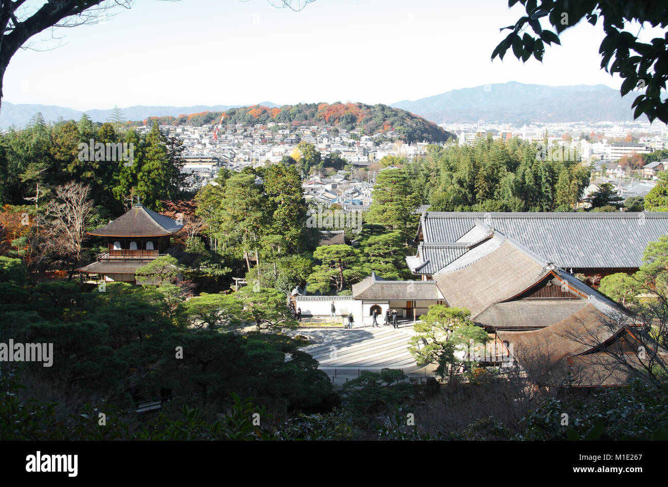 Ginkaku-ji (Temple du pavillon d'argent) ou Jishō-ji, Kyoto, Honshu, Japan Banque D'Images