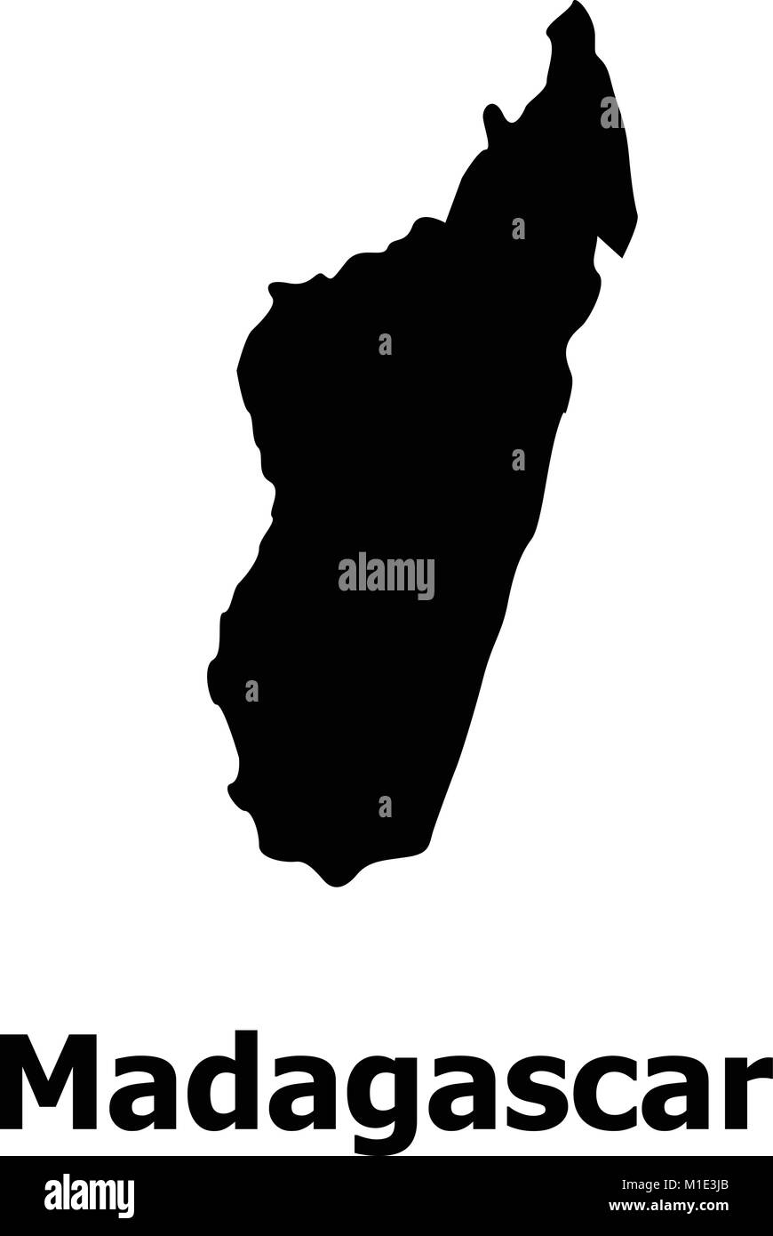 L'icône de la carte de Madagascar, le style simple Illustration de Vecteur