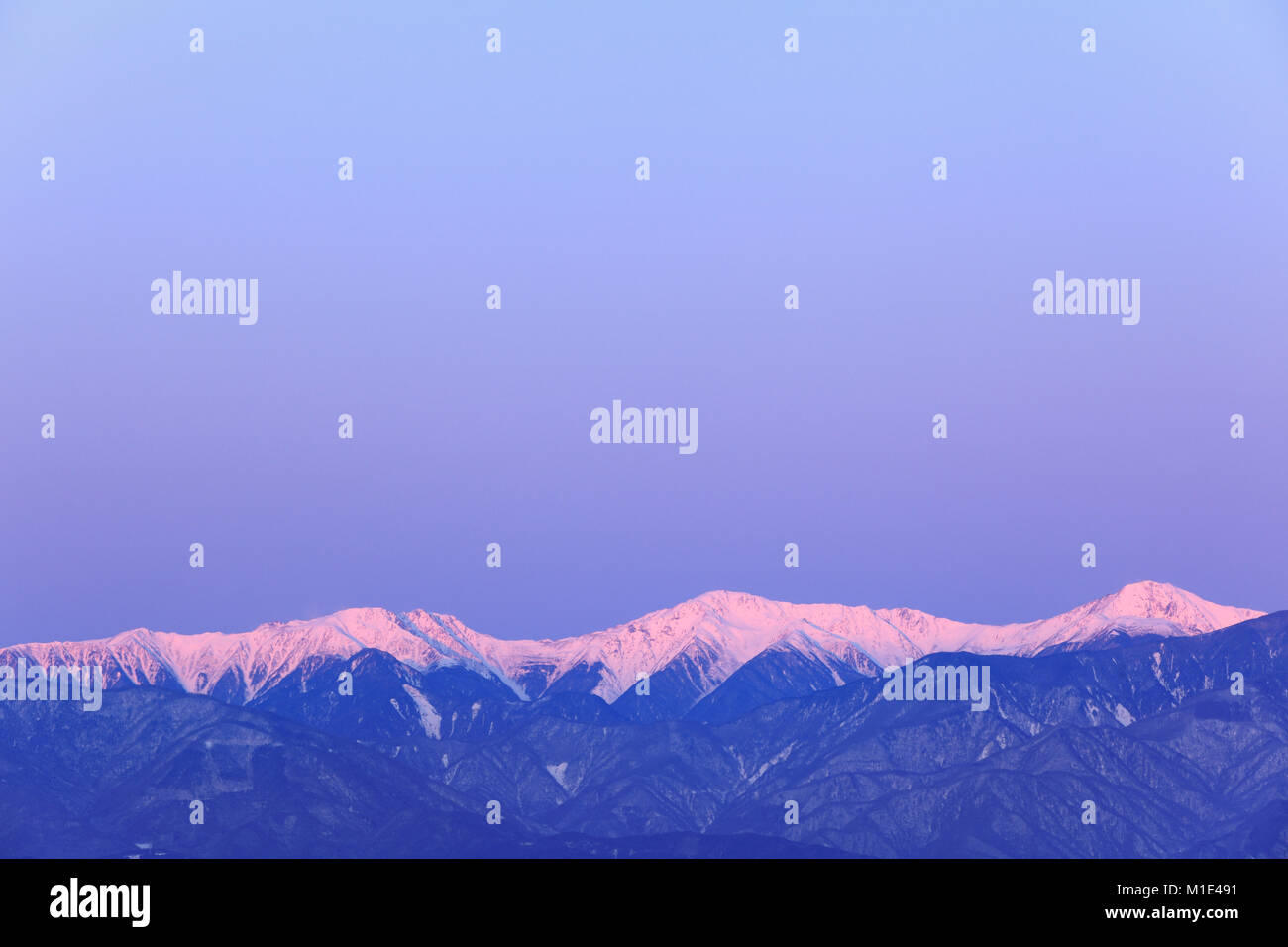 Montagnes d'Akashi, préfecture de Yamanashi, Japon Banque D'Images