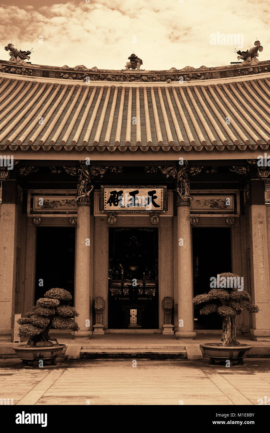 Temple chinois de Singapour Banque D'Images