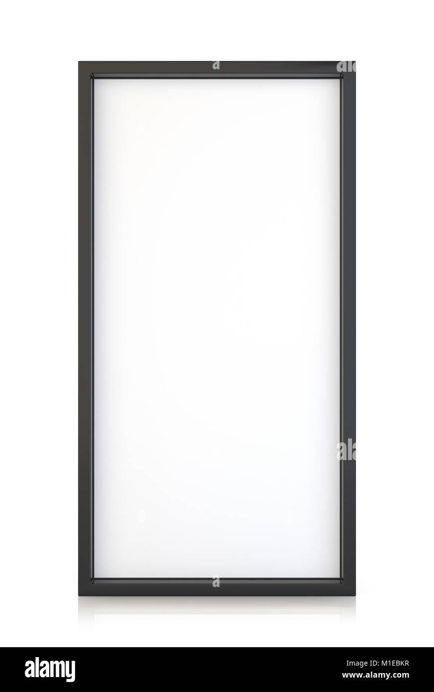 Kiosque d'information interactif de promotion. Borne d'affichage publicitaire. Isolé sur fond blanc. 3d illustration. Banque D'Images