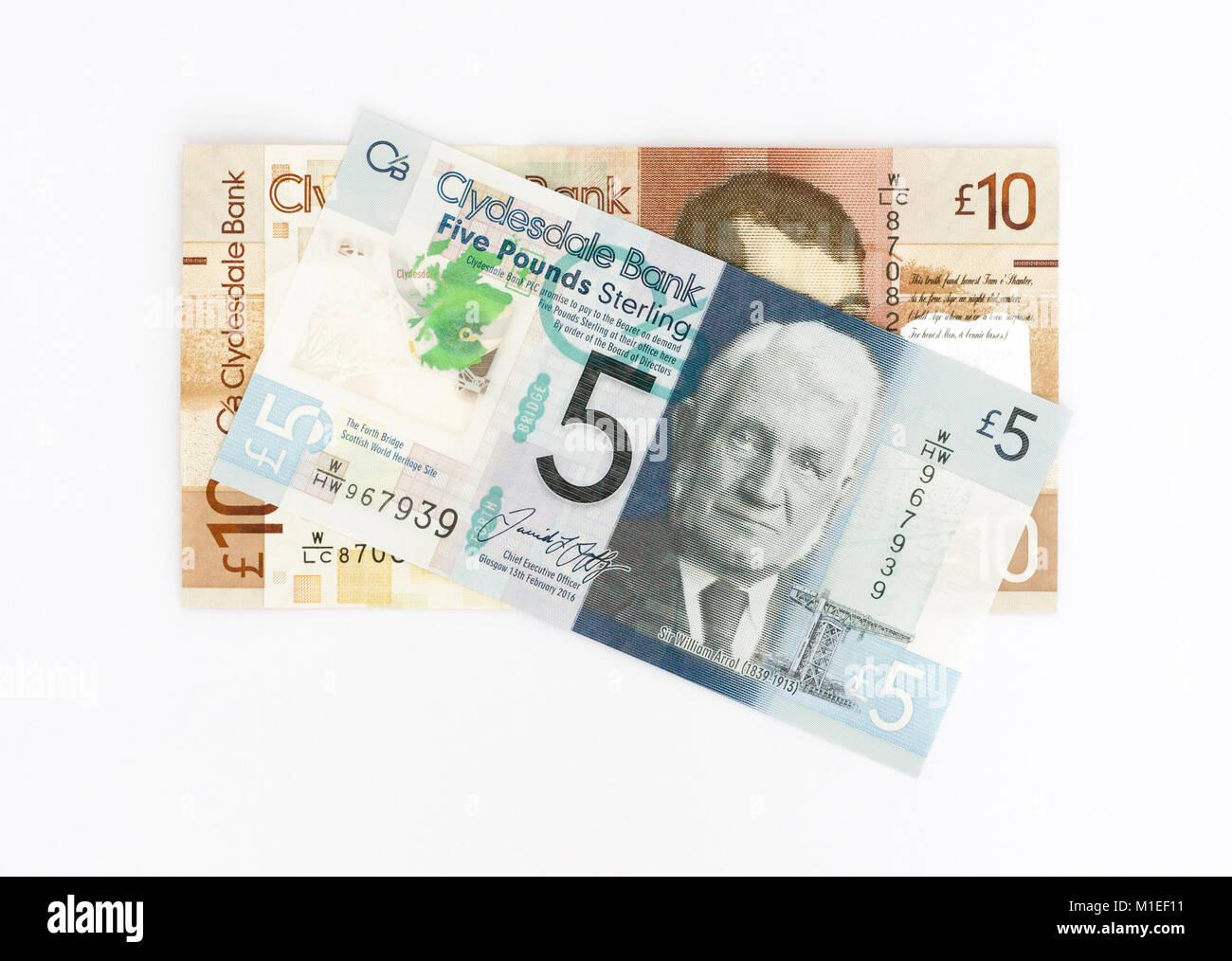 UK Pounds Clydesdale Bank Notes Banque D'Images