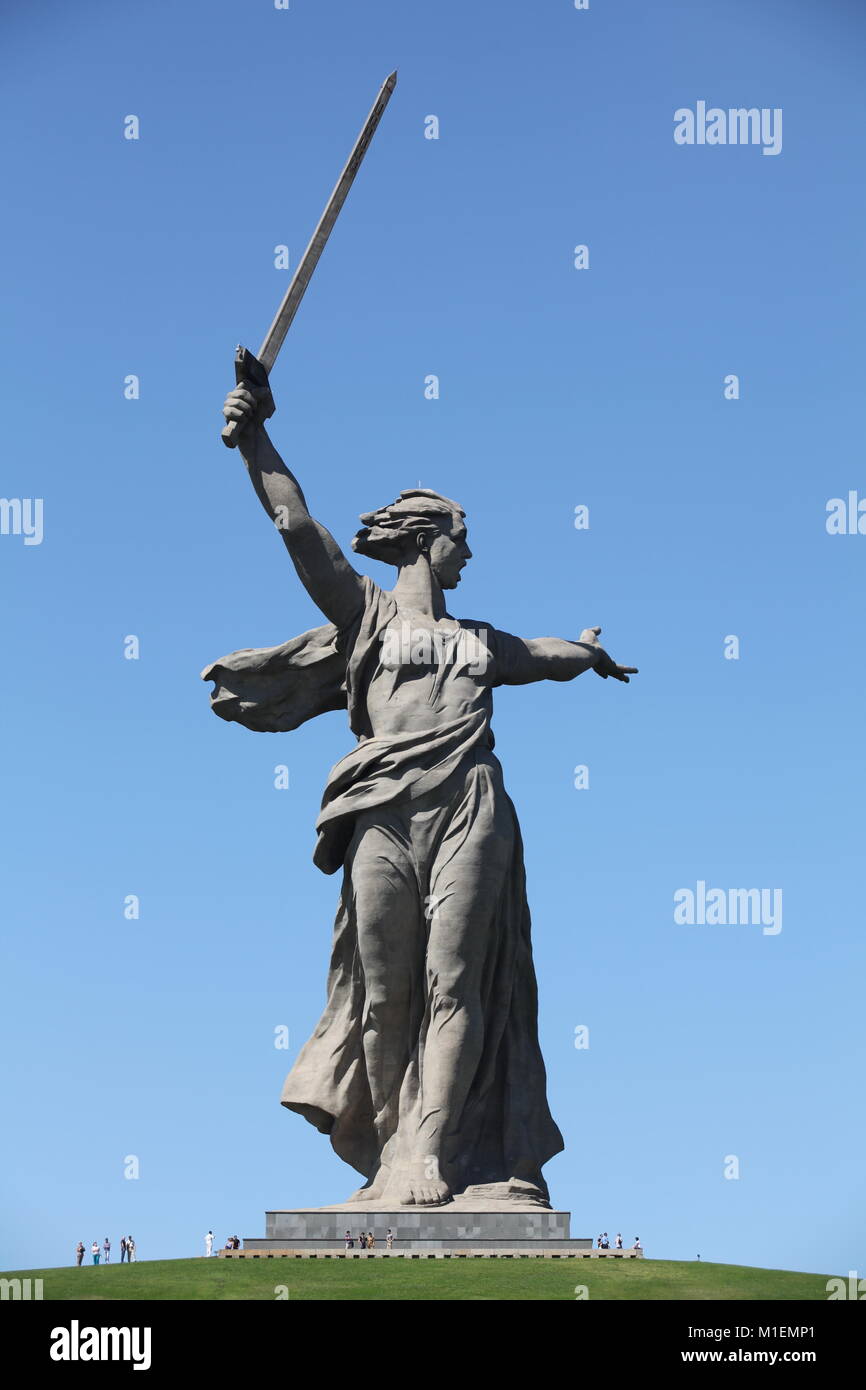 Volgograd Russie 12 juillet 2015 monument à la Patrie le lieu de la bataille de Stalingrad Banque D'Images