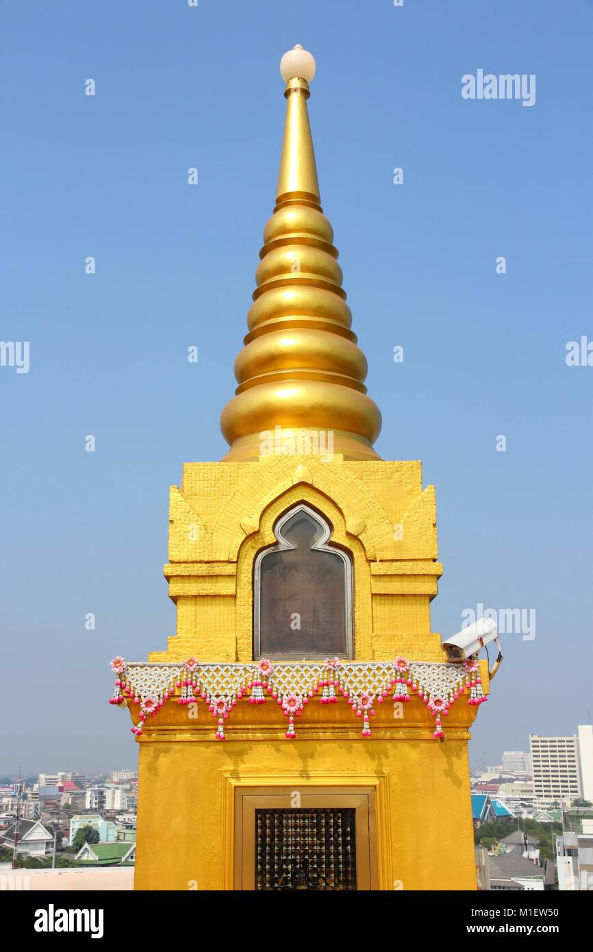 Bangkok, Thaïlande, Asie du Sud-Est - Golden Mount temple Monument Banque D'Images