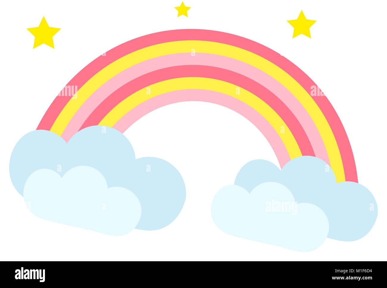 Icône arc-en-ciel, style dessin animé. Isolé sur fond blanc. Vector illustration. Illustration de Vecteur