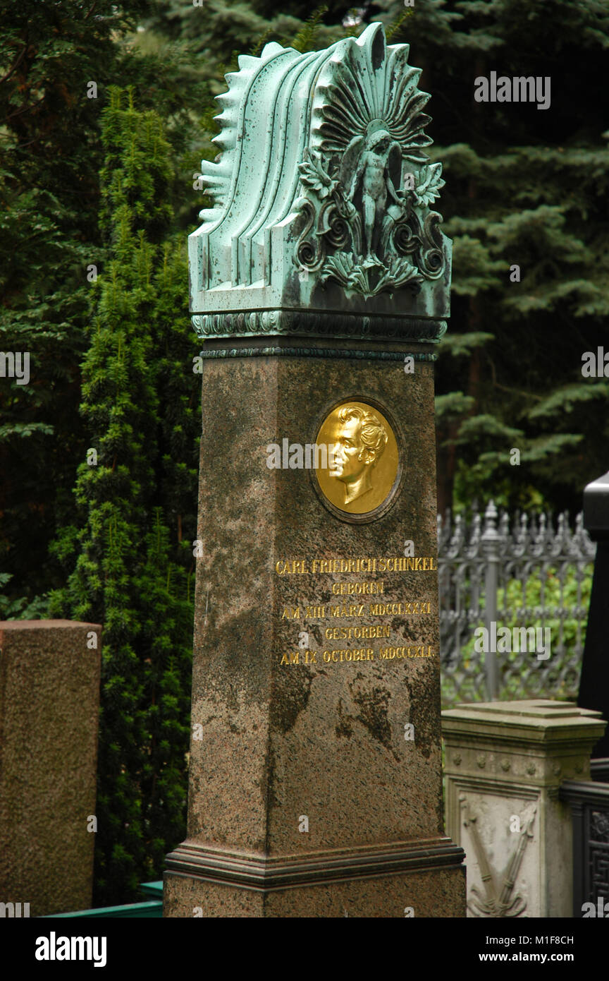 Karl Friedrich Schinkel (1781-1841). Architecte, urbaniste prussien, et peintre. Tombe de Schinkel dans le cimetière de Dorotheenstadt Friedhof. Berlin. L'Allemagne. Banque D'Images