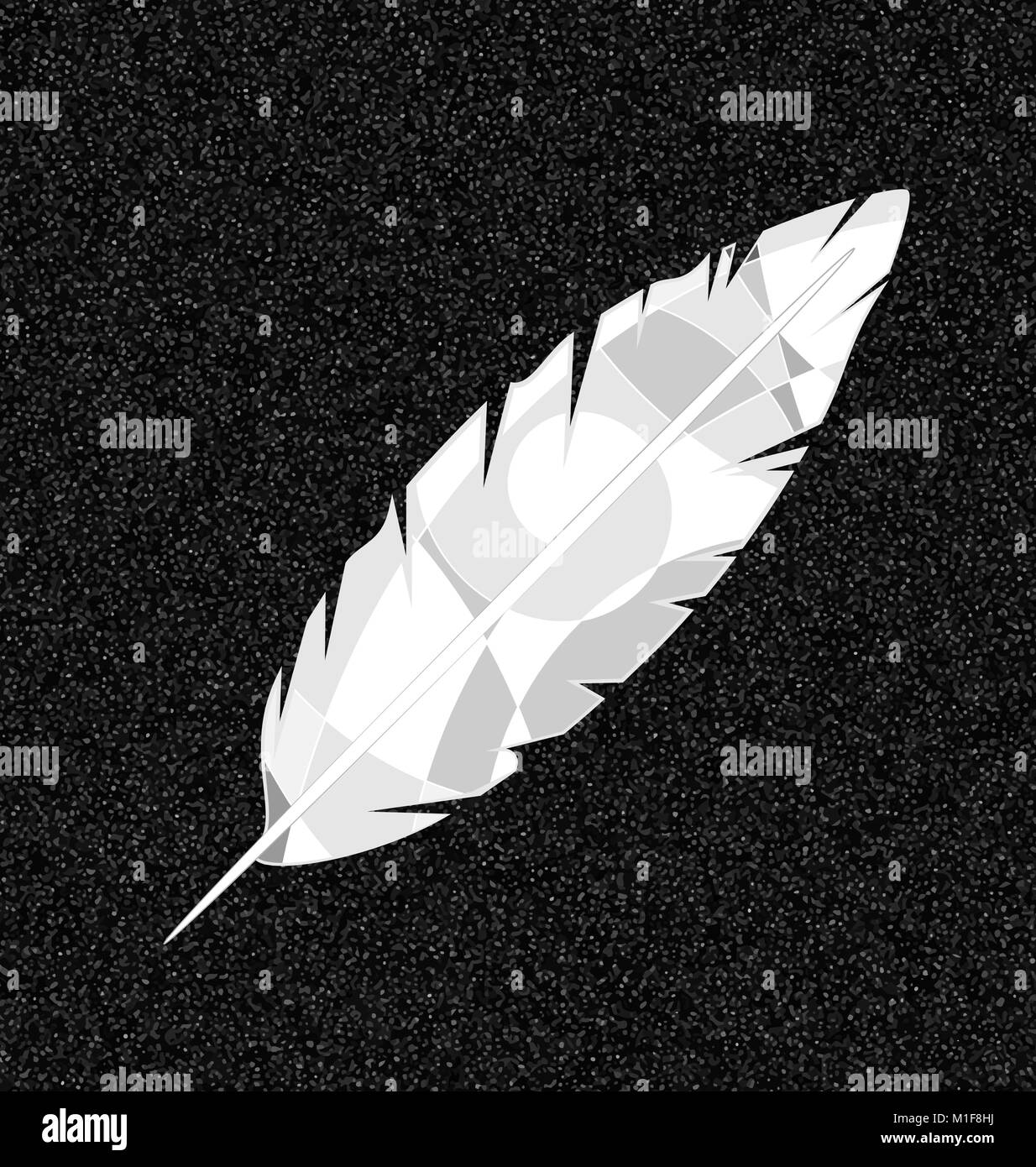 Résumé plume blanche et grise Illustration de Vecteur