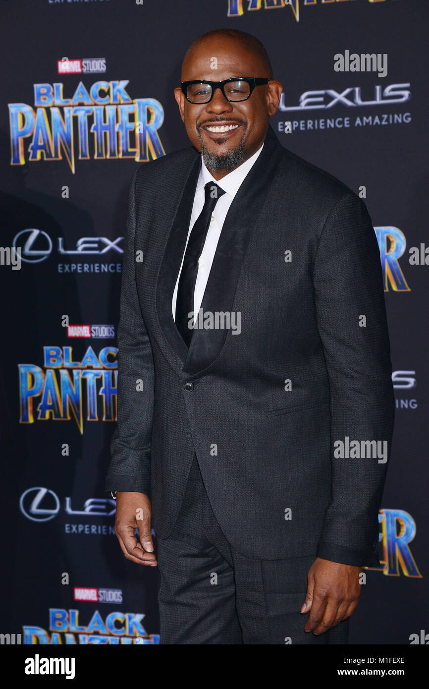 Los Angeles, USA. 29 janvier, 2018. Forest Whitaker 118 assiste à la première de Disney et Marvel's 'Black Panther' au Kodak Theater Le 29 janvier 2018 à Hollywood, Californie. Credit : Tsuni / USA/Alamy Live News Banque D'Images