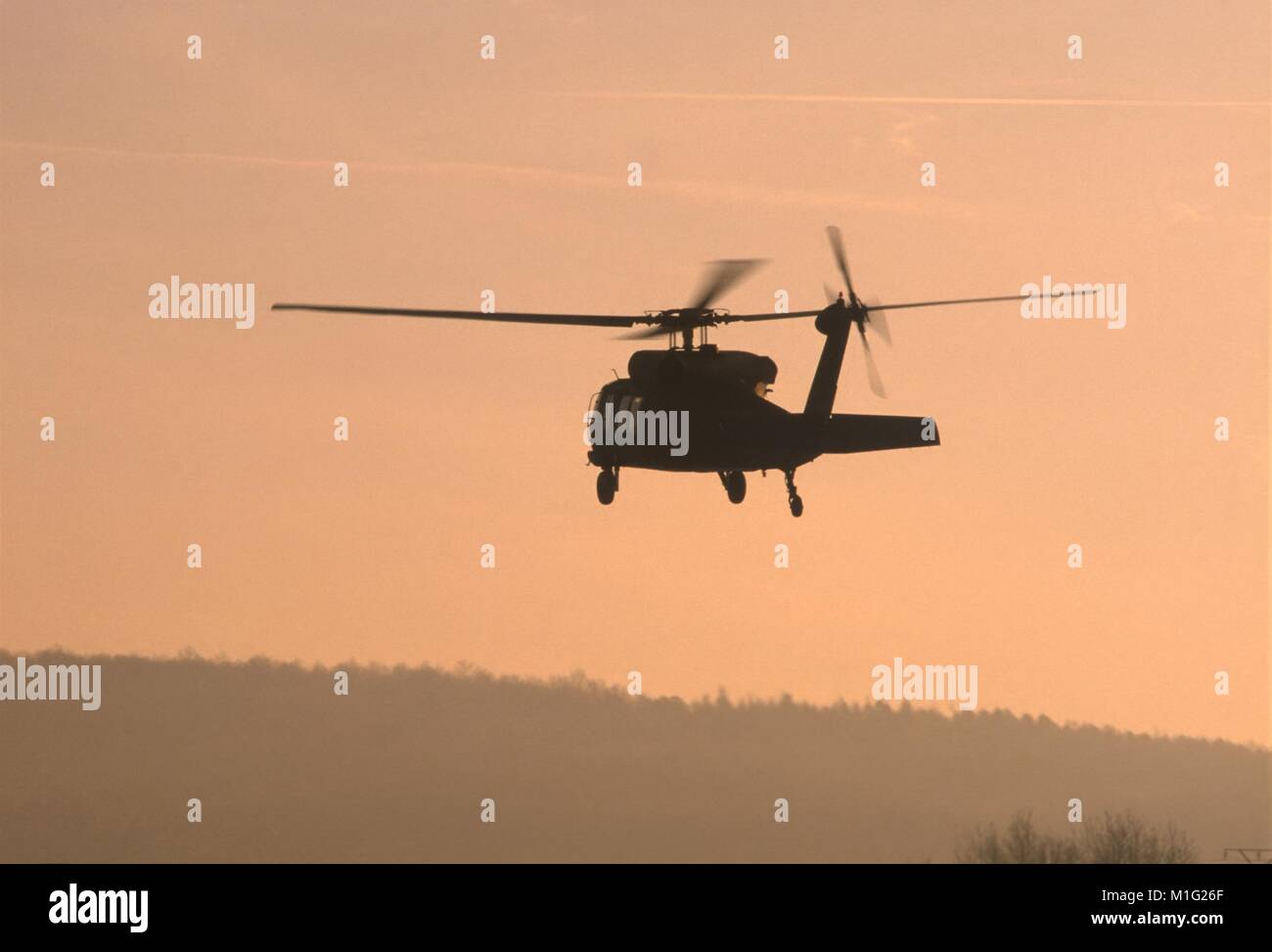 'L'armée américaine d'hélicoptères Blackhawk' lors des exercices de l'OTAN en Allemagne Banque D'Images