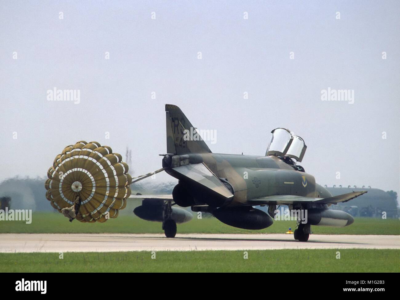 US Air Force Base à Spangdahlem (Allemagne Fédérale), F 4 Phantom II de chasse 52° Tactical Fighter Wing, Juin 1985 Banque D'Images