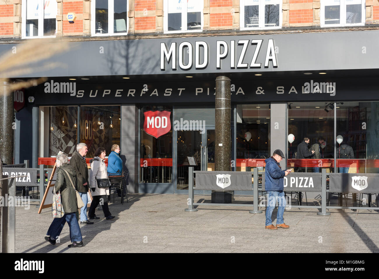 Pizza,Nottingham UK Mod. Banque D'Images