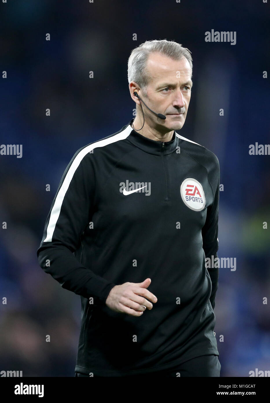 L'arbitre Martin Atkinson Match Banque D'Images