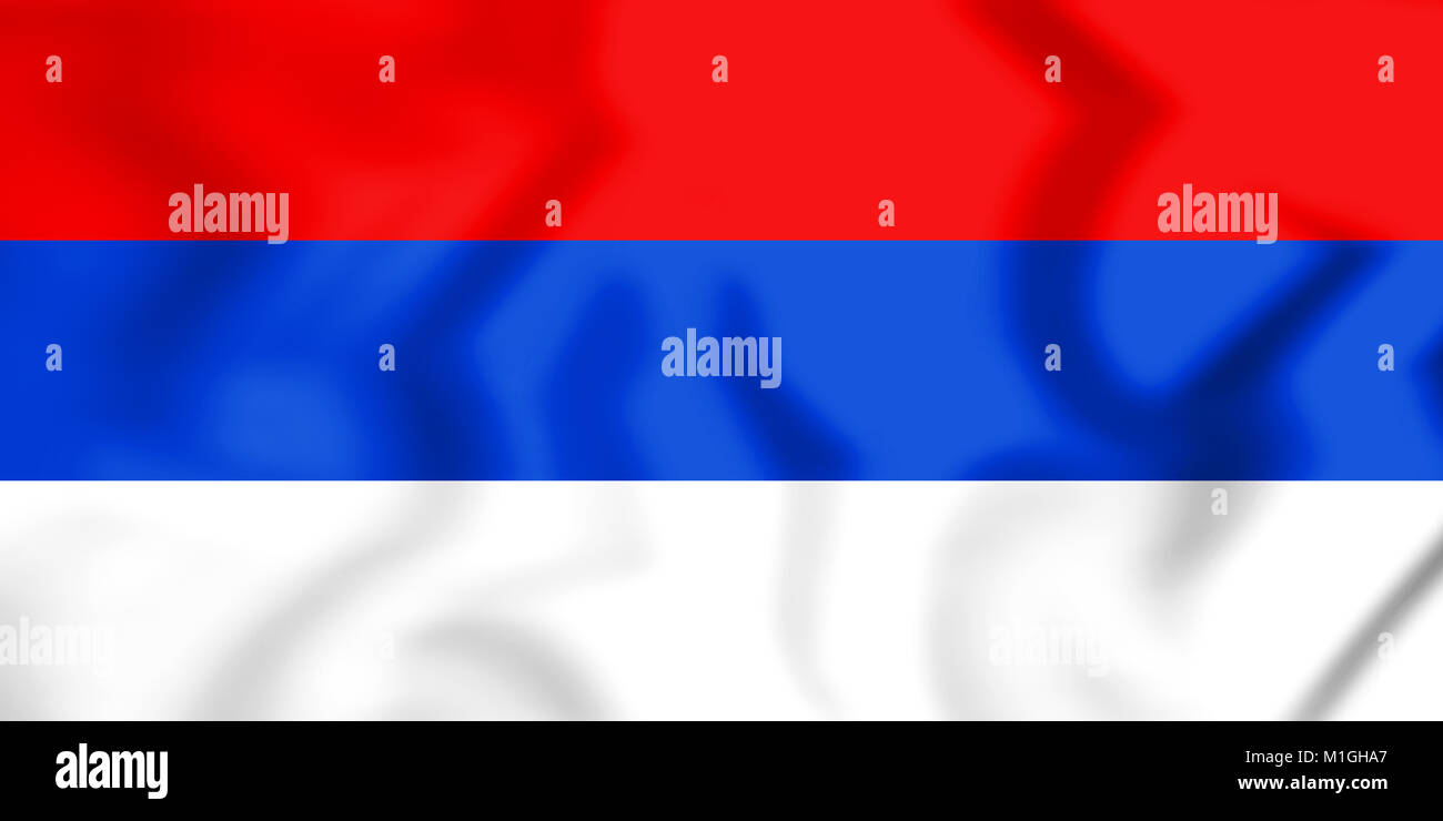 Pavillon 3D de la Republika Srpska. 3D Illustration. Banque D'Images