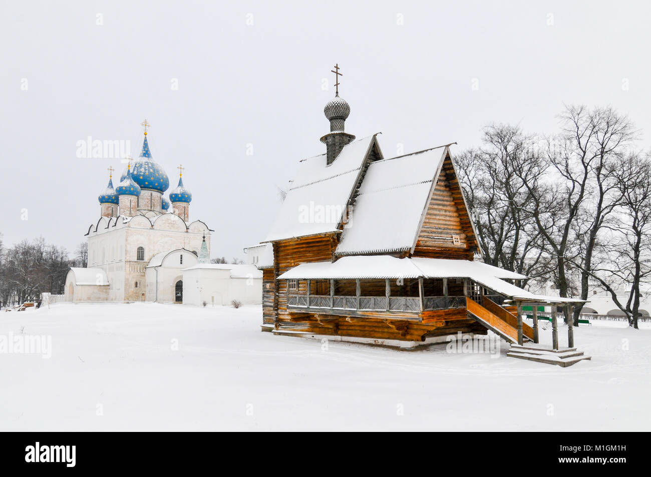 Cathédrale de la Nativité à Suzdal le long de l'anneau d'or. Construit par Vladimir II Monomaque en 1102. Banque D'Images