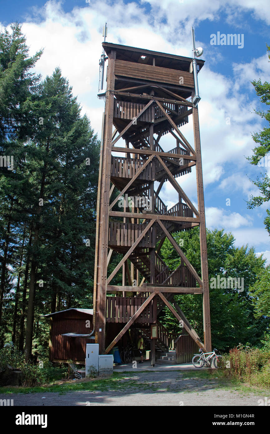 Tour Panoramique vue sur 5 lacs à Traben-trarbach village Moselle, Moselle, Rhénanie-Palatinat, Allemagne, Europe Banque D'Images