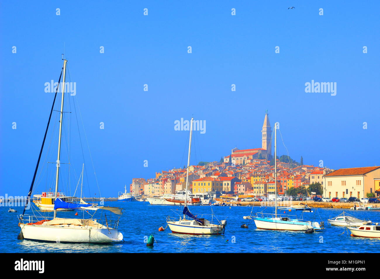 Rovinj, destination touristique en Istrie, Croatie Banque D'Images
