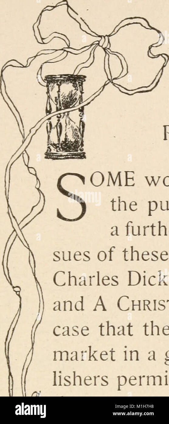 L'édition 1900 de 'A Christmas Carol' de Charles Dickens raconte l'histoire d'Ebenezer Scrooge, un homme avide qui vit un réveillon de Noël qui change sa vie, apprenant la valeur de la générosité et de la gentillesse à travers des visites fantomatiques. Banque D'Images