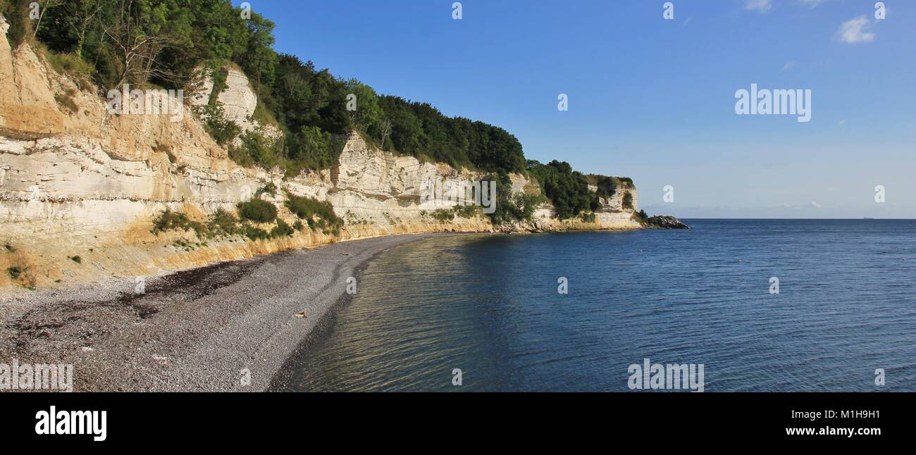 Site du patrimoine mondial de l'Stevns Klint, la Nouvelle-Zélande. Paysage unique à la côte est du Danemark. Banque D'Images