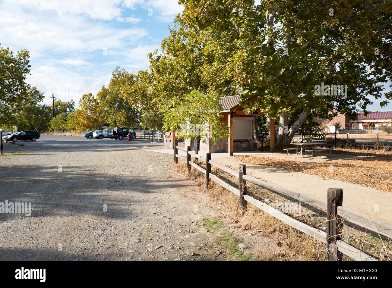 Entrée de Sycamore Grove Park dans le Livermore Wine Country, Livermore, Californie, le 15 novembre 2017. () Banque D'Images