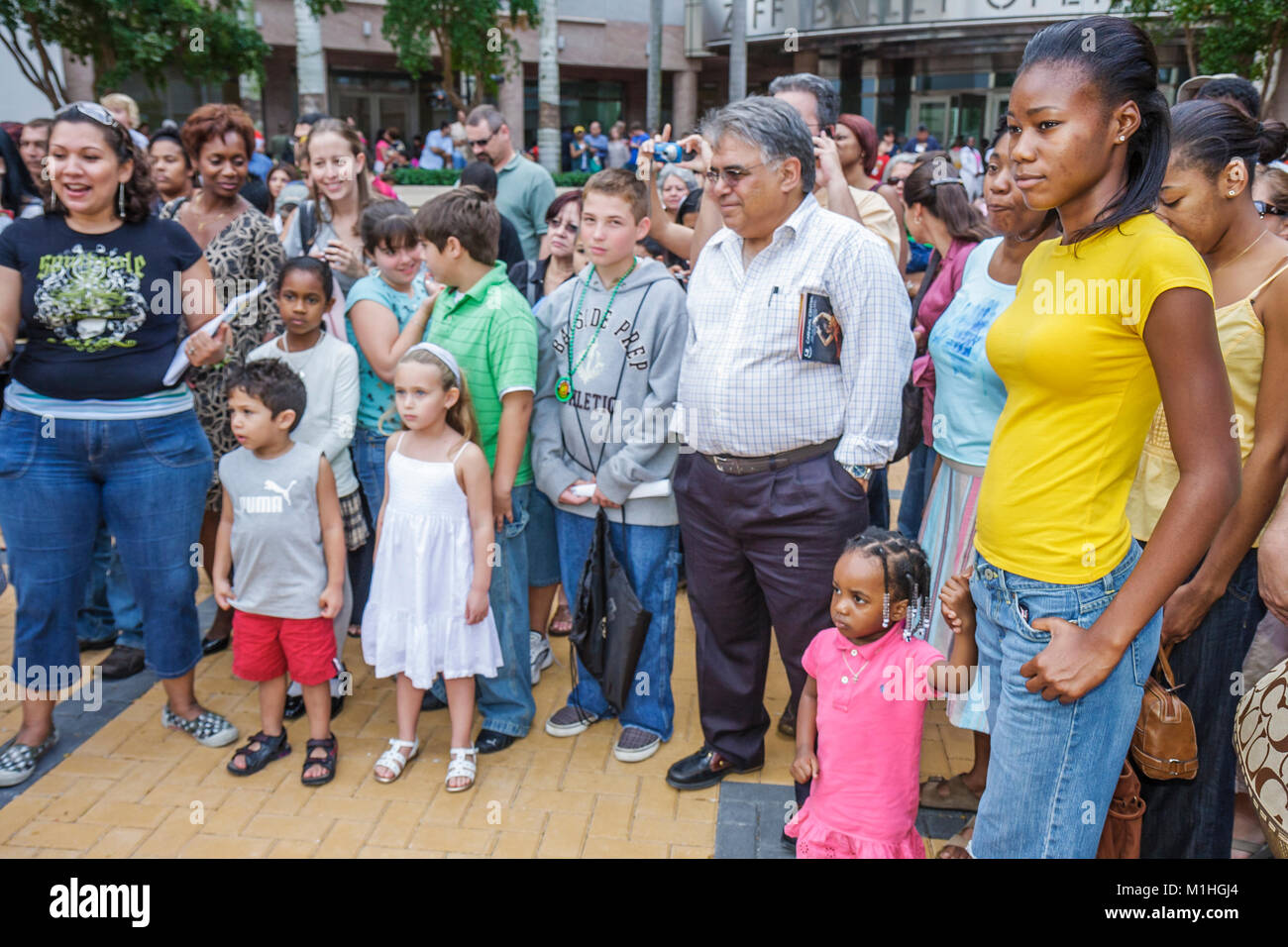 Miami Florida,Adrienne Arsht Performing Arts Center,centre,Thompson Plaza for the Arts,Festival de musique multiculturelle gratuit,festivals,célébration,foire,au Banque D'Images