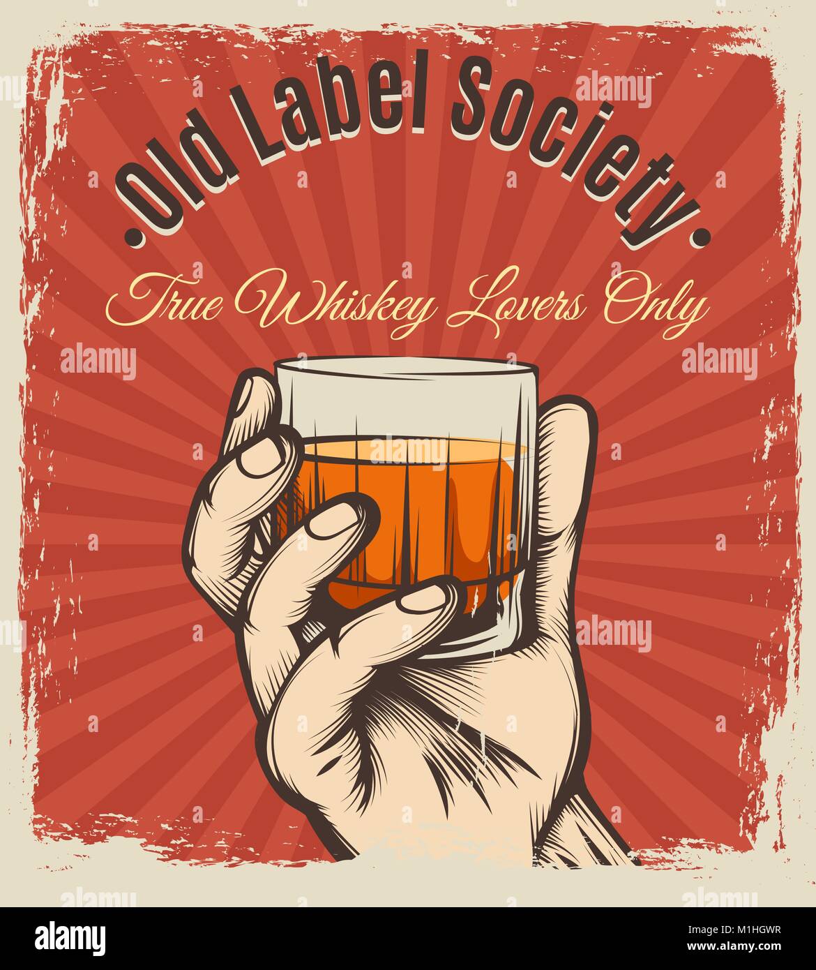 Whiskey vintage poster Illustration de Vecteur