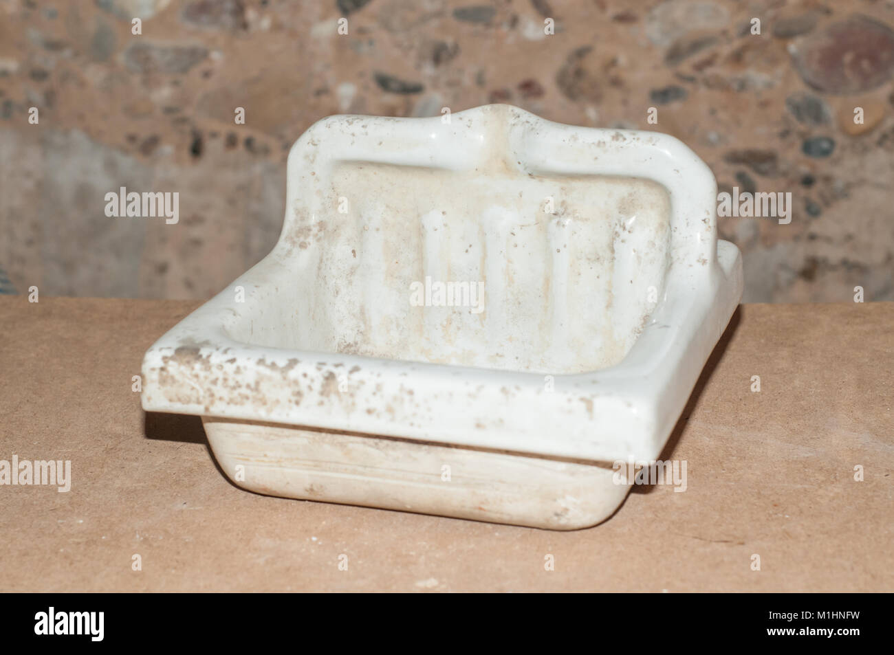 Porte-savon en céramique antique Banque D'Images