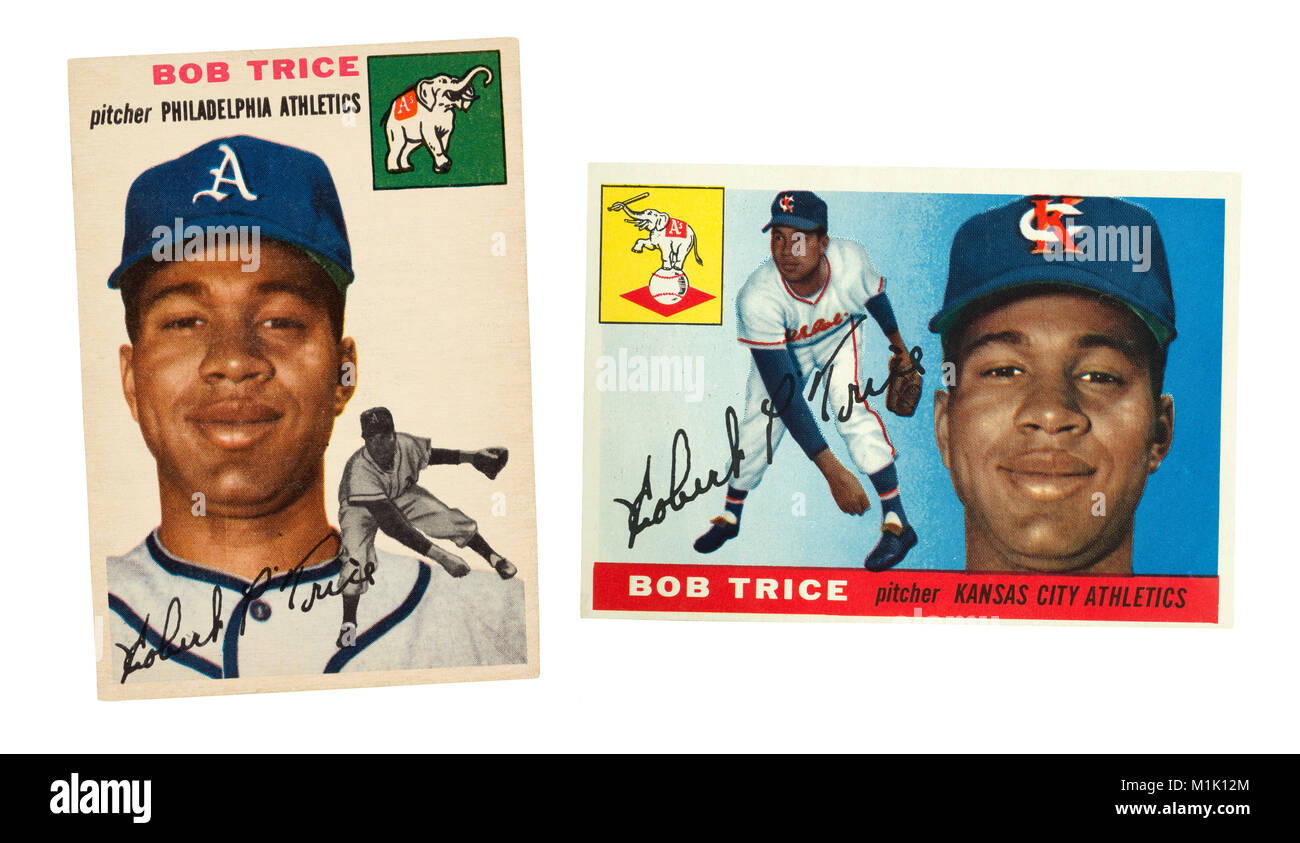 Le 13 septembre 1953, Bob trice est devenu le premier joueur afro-américain à Philadelphie l'Athlétisme de l'histoire. Robert Lee Trice joué pour Philadelphie Banque D'Images