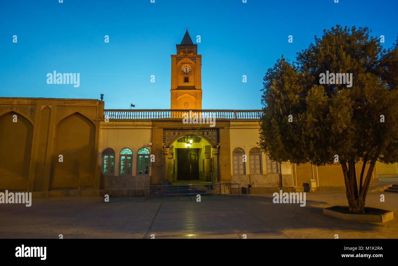 Porte d'entrée historique de l'église de Vank à Isfahan Banque D'Images