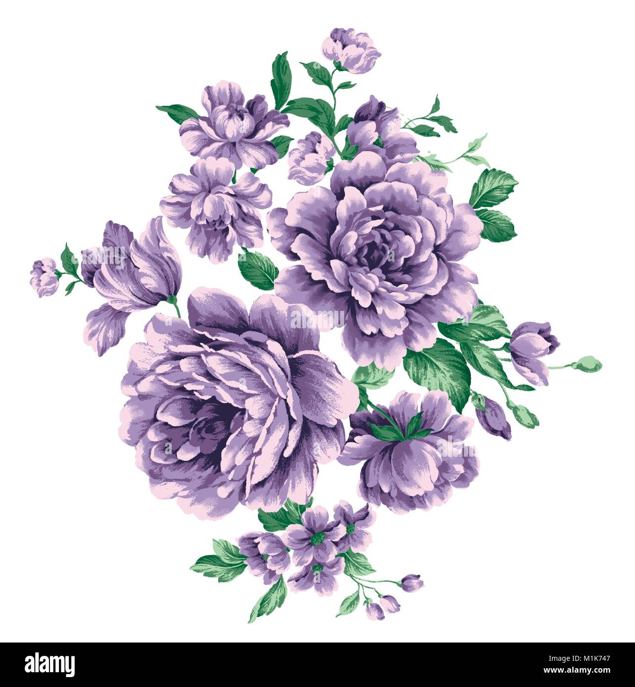 Vector illustration art motif fleur dessin dessin design art floral feuilles Illustration de Vecteur