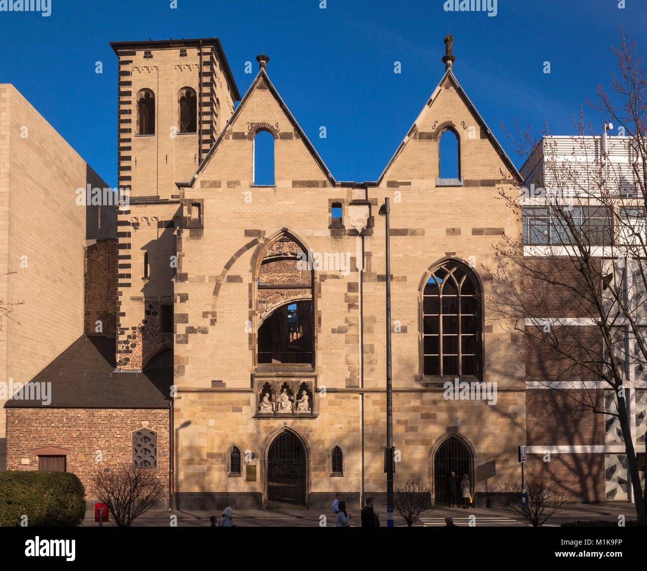 Allemagne, Cologne, l'église Saint Alban vieille ruine dans la partie ancienne de la ville. Deutschland, Koeln, die Kirchenruine Alt St. Alban in der Altstadt. Banque D'Images