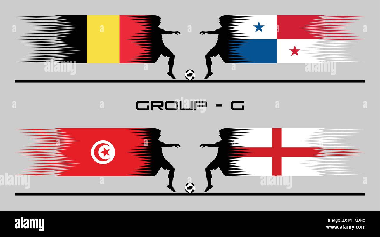 Des matches de football de phase Groupe - G. Les types de texte n'converti en contours et n'avez pas besoin de police. Illustration de Vecteur