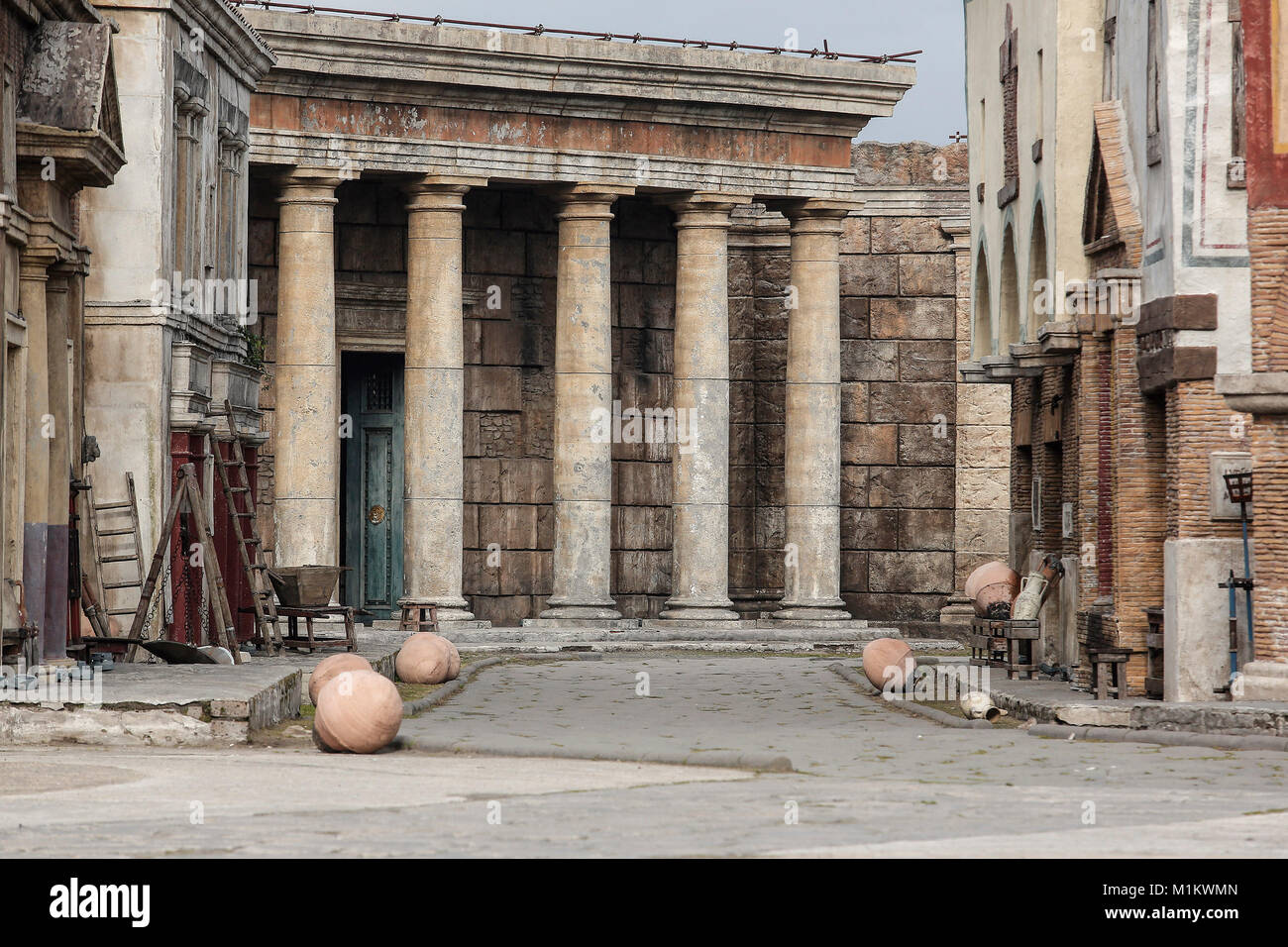 Il fixer 'Rome', de l'OTAN par la serie della HBO 'Rome' e' il et più grande di Ganimede'' l'ensemble "La Rome Antique", construit pour la série de HBO "Rome" est le plus grand ensemble de Cinecitta' Roma 31/01/2018. Visita ai réglé degli Studios Cinematografici di Ganimede'. Rome le 31 janvier 2018. Visite sur les ensembles de Cinecittà Studios'. Foto Samantha Insidefoto Zucchi Banque D'Images