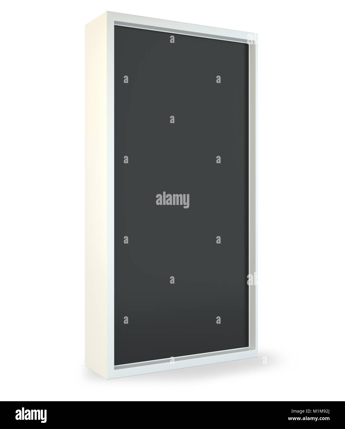 Stand publicité bannière. 3d illustration. Borne d'affichage publicitaire stand Banque D'Images